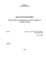 Konspekts 'Lineāru algebrisku vienādojumu sistēmu atrisināšana ar iterāciju metodēm', 1.