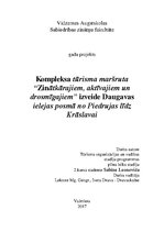 Referāts 'Kompleksa tūrisma maršruta "Zinātkārajiem, aktīvajiem un drosmīgajiem" izveide D', 1.