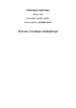 Referāts 'Sociālā rehabilitācija', 1.