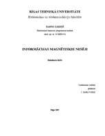 Referāts 'Informācijas magnētiskie nesēji', 1.