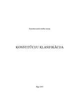 Konspekts 'Konstitūciju klasifikācija', 1.