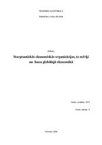 Referāts 'Starptautiskās ekonomiskās organizācijas, to mērķi un loma globālajā ekonomikā', 1.