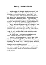Eseja 'Latvija - mana dzimtene', 1.