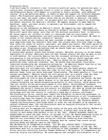 Eseja 'Progression Party', 1.