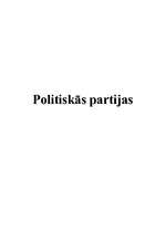 Konspekts 'Politiskās partijas', 1.