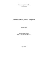 Referāts 'Administratīvais process bāriņtiesā', 1.