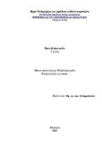 Konspekts 'Bērns kā vērtība ģimenē un pirmsskolā', 1.