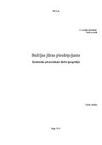 Referāts 'Baltijas jūras piesārņojums', 1.