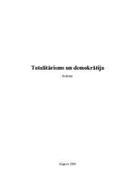 Konspekts 'Totalitārisms un demokrātija', 1.