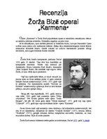Eseja 'Recenzija par Žorža Bizē operu "Karmena"', 1.