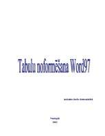 Konspekts 'Tabulu noformēšana MS Word97', 1.