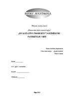 Referāts 'Kvalitatīvs produkts', 1.
