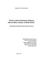 Referāts 'Kuršu valodas izzušanas tēlojums Alberta Bela romānā "Cilvēki laivās"', 1.