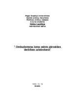 Referāts 'Ombudsmena loma valsts pārvaldes darbības uzlabošanā', 1.