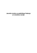 Eseja 'Jauniešu kultūra un patērēšana Padomju un mūsdienu Latvijā', 1.