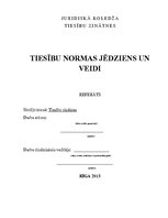 Referāts 'Tiesību normas jēdziens un veidi', 1.