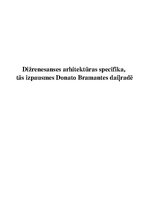Konspekts 'Dižrenesanses arhitektūras specifika, tās izpausmes Donato Bramantes daiļradē', 1.