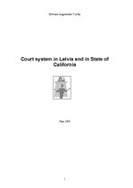 Referāts 'Court System in Latvia and USA', 1.