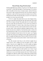 Eseja 'Why We Buy Things We Do Not Need', 1.