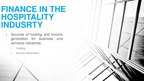 Prezentācija 'Sources of Funding and Income Generation for Business and Services Industries: F', 1.