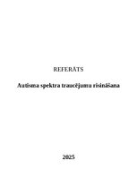 Referāts 'Autisma spektra traucējumu risināšana', 1.