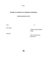 Referāts 'Globālā sasilšana un klimata izmaiņas', 1.
