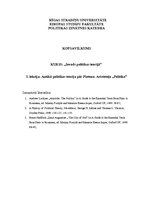 Konspekts 'Antīkā politikas teorija pēc Platona. Aristoteļa "Politika"', 1.