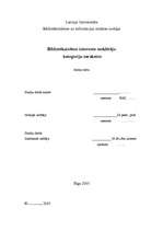 Referāts 'Bibliotēkzinātne interneta meklētāju kategoriju sarakstos', 1.