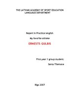 Referāts 'My Favorite Athlete Ernests Gulbis', 1.