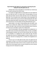 Eseja 'People should Enjoy Life While They are Young', 1.