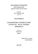 Referāts 'Lauksaimniecības attīstības analīze Latvijā (1995.–2004.g.) un attīstības perspe', 1.