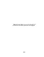 Referāts 'Medicīniskā parazitoloģija', 1.