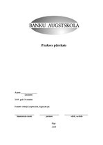 Prakses atskaite 'Prakses pārskats AS "Swedbank"', 1.