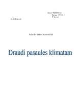 Referāts 'Draudi pasaules klimatam', 1.