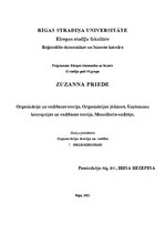 Konspekts 'Organizācija un vadīšanas teorija. Organizācijas jēdziens', 1.