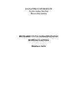 Diplomdarbs 'Bezdarbs un tā samazināšanās iespējas Latvijā', 1.