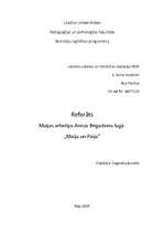 Referāts 'Maijas arhetips Annas Brigaderes lugā "Maija un Paija"', 1.