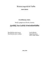 Referāts 'Apstākļi, kas izslēdz kriminālatbildību', 1.