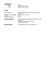 Paraugs 'Curriculum Vitae', 2.