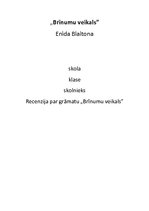 Konspekts 'Recenzija "Brīnumu veikals"', 1.