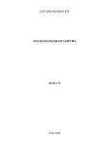 Referāts 'Socializācijas procesa būtība', 1.