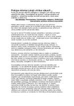 Referāts 'Policijas reforma Latvijā vēl tikai sākas', 1.