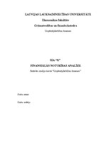 Referāts 'SIA "X" finansiālās noturības analīze', 1.