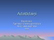 Prezentācija 'Adatādaiņi', 1.