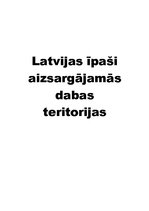 Konspekts 'Latvijas īpaši aizsargājamās dabas teritorijas', 1.