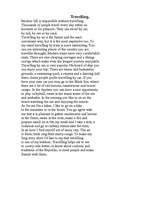 Eseja 'Travelling', 1.