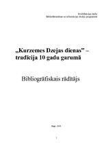 Referāts 'Kurzemes Dzejas dienas - tradīcija 10 gadu garumā', 1.