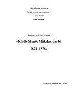 Referāts 'Klods Monē. Mākslas darbi 1872-1878', 1.