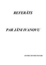 Referāts 'Jānis Ivanovs', 1.