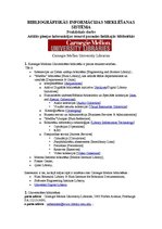 Konspekts 'Attālās pieejas informācijas resursi pasaules lielākajās bibliotēkās - Carnegie ', 1.